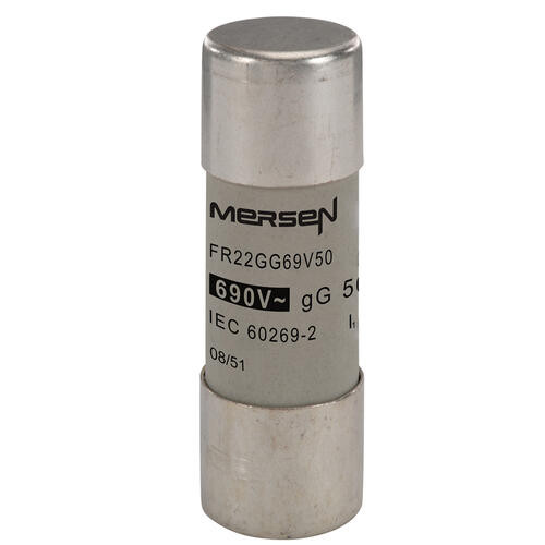 Cartouche fusible Mersen type gG 50A sans indicateur 22x58 mm 690V