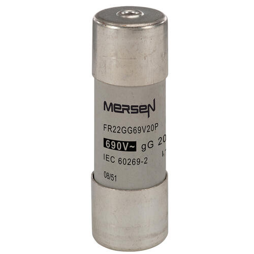 Cartouche fusible Mersen type gG 20A avec percuteur 22x58 mm 690V