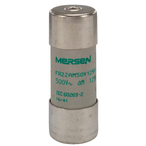Cartouche fusible Mersen type aM 125A avec percuteur 22x58 mm 500V