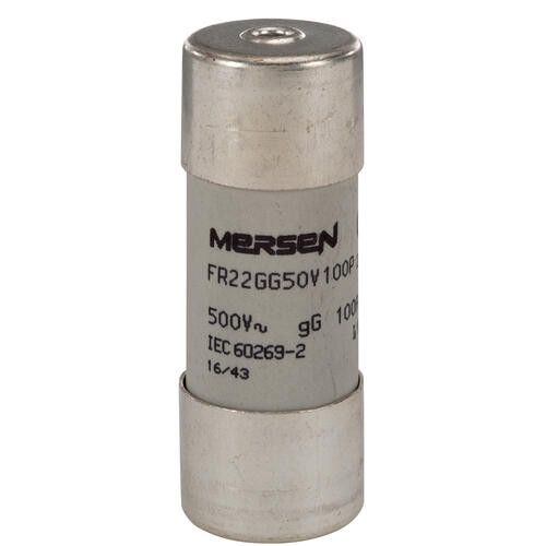 Cartouche fusible Mersen type gG 100A avec percuteur 22x58 mm 500V