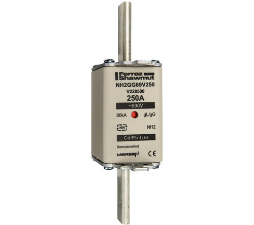 Fusible nh2 gg 250a - indicateur - 690v