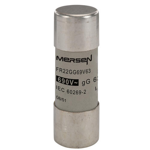 Cartouche fusible Mersen type gG 63A sans indicateur 22x58 mm 690V
