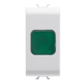 Single indicator lamp - green - 1 module - white - antibacterial - chorus