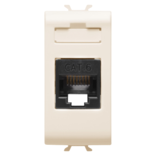 Connecteur rj45 1m cat. 6 utp ivoire