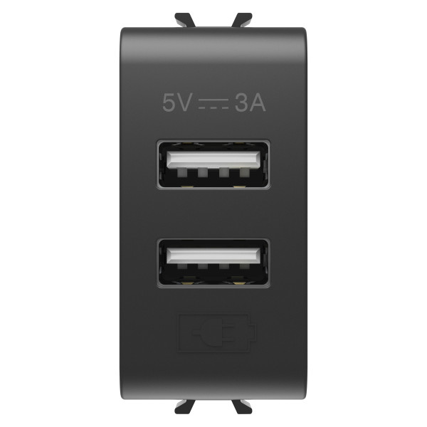 Chargeur double usb a+a 5v 3a 1m no
