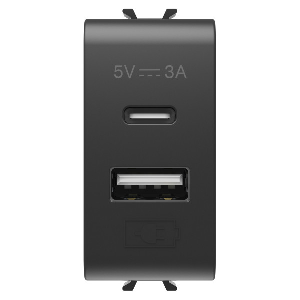 Chargeur double usb a+c 5v 3a 1m no