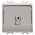 Universal badge switch - 1p na 16ax - illuminable - 2 modules - natural beige - chorus