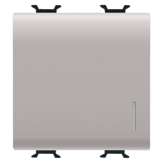Two-way switch 1p 250v ac - quick wiring terminals - 16ax illuminable - with diffuser - 2 modules - natural beige - chorus