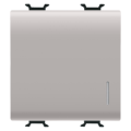 Two-way switch 1p 250v ac - quick wiring terminals - 16ax illuminable - with diffuser - 2 modules - natural beige - chorus