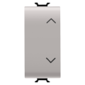 Push-button 1p 250v ac - no+no 10a - with interlock -symbol up- down - 1 module - natural beige - chorus