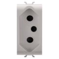 South african standard socket-outlet - 250v ac - 2p+e 16a - 1 module - natural beige - chorus
