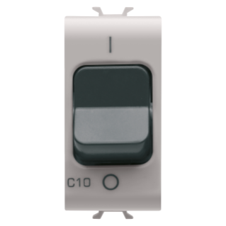Miniature circuit breaker - c characteristic - 1p+n 10a 230vac - 1 module - natural beige - chorus