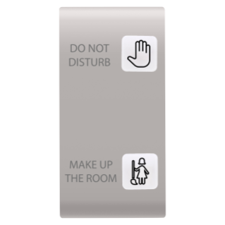 Replaceable button key for push-button panel - hotel solution - 2 lenses - dnd+mur - 1 module - natural beige - chorus
