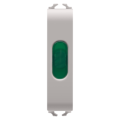 Single indicator lamp - green - 1/2 module - natural beige - chorus