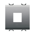 Support connecteur rj45 2m titane
