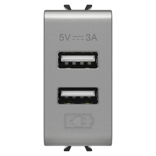 Chargeur double usb a+a 5v 3a 1m tit.