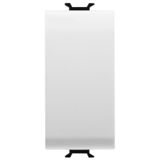 One-way switch 1p 250v ac - 16ax - neutral button - 1 module - satin white - chorus
