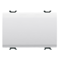 Two-way switch 1p 250v ac - 16ax - neutral button - 3 modules - satin white - chorus