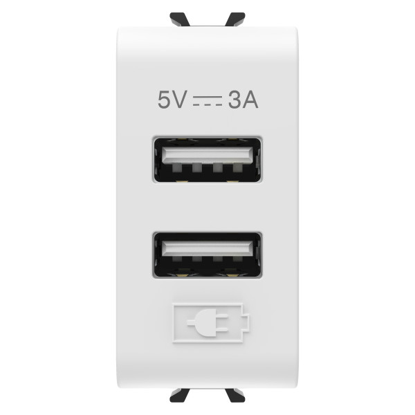 Dual usb char.a+a 5v 3a 1m bla.sat.
