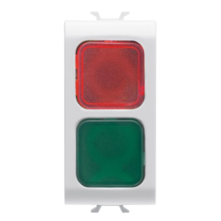 Voyant sign. double rouge/vert bl. sat.