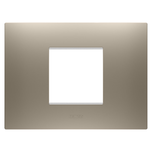 Plaque ego rectangulaire 2p bronze clair