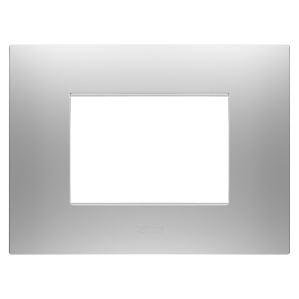 Plaque ego rect. 3p gris magnétique