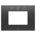 Plaque ego smart rectangulaire 3p noir