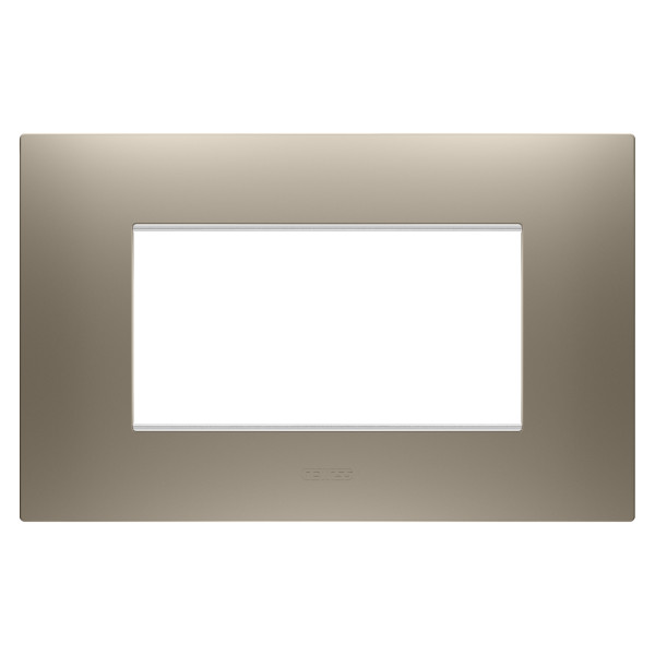 Plaque ego rectangulaire 4p bronze clair
