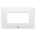 Plaque ego smart rect. 4p blanc satin