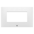 Plaque ego smart rect. 4p blanc satin