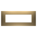 Plaque ego rectangulaire 7 modules or