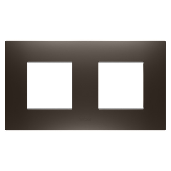 Plaque ego 2+2p h teinte marron