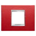 Plaque Lux 2p Cuir Rubis