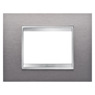Plaque lux 3p inox brossÉ