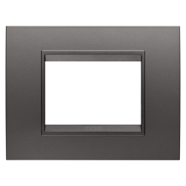 Plaque lux rectangulaire 3p métal canon