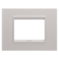 Plaque lux 3p metal nat.beige sat.monoch