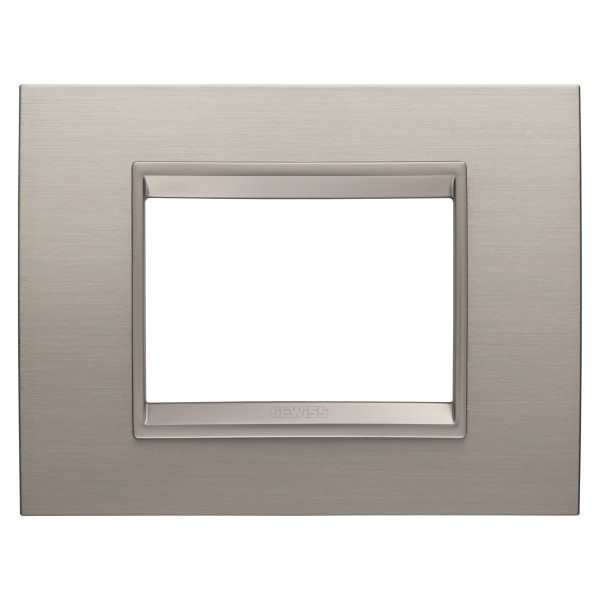 Plaque lux rect. 3p métal alu