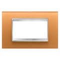 Plaque Lux 4p Verre Ocre