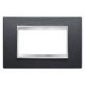 Plaque Lux 4p Cuir Noir