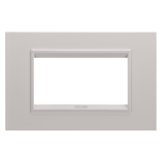 Plaque lux 4p metal nat.beige sat.monoch