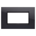 Plaque lux rect. 4p noir toner lavy
