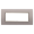 Plaque lux rect. 6p verre gris perlé