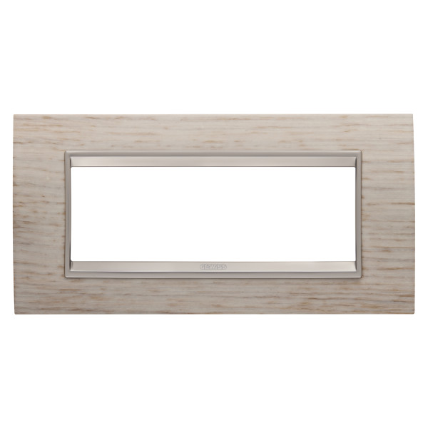 Plaque lux rect. 6p bois chêne clair
