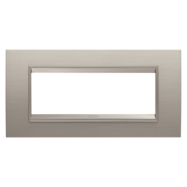 Plaque lux rect. 6p métal alu