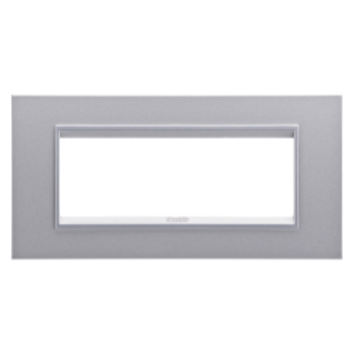 Plaque Lux 6p Metal Titane Monochrome