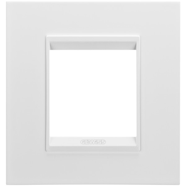 Plaque lux 2p métal blanc satin