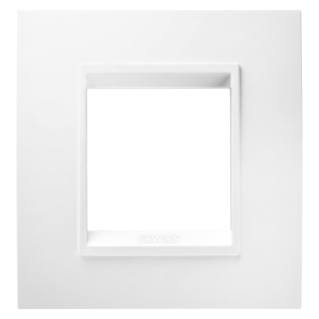 Plaque lux int. 2p monochome blanc