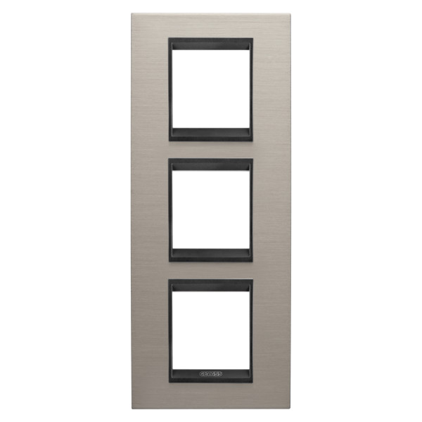 Plaque lux 2+2+2p v métal aluminium