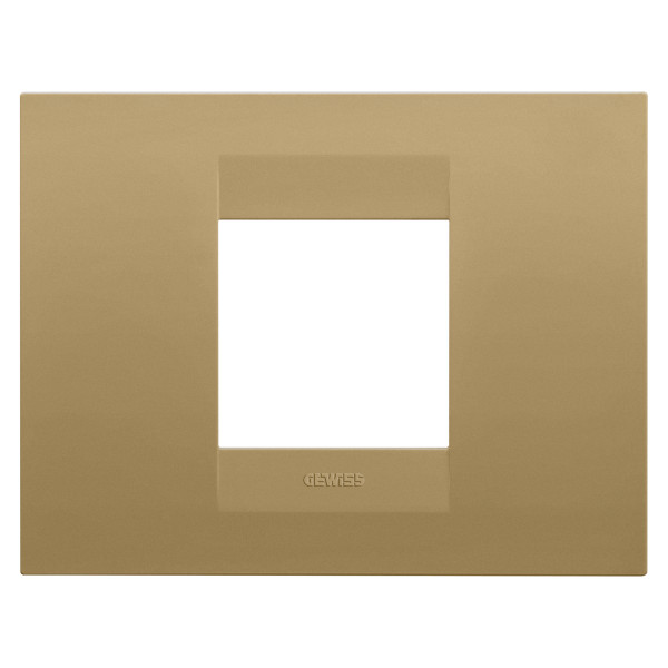 Plaque geo rectangulaire 2p or