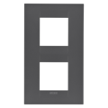 Geo international plate - in painted technopolymer - 2+2 modules vertical - satin black - chorus